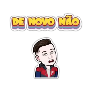 😣 DE NOVO NÃO bitmoji, espressione, cartone animato, adesivo, no, di nuovo telegram sticker