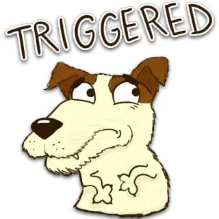 😬 TRIGGERED cachorro, trigger, meme, desenho, engraçado, chateado telegram sticker