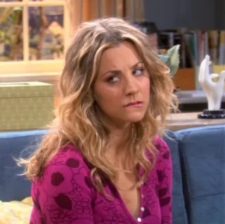 🤨 Penny The Big Bang Theory penny, the big bang theory, kaley cuoco, tv show, sitcom, actress telegram sticker