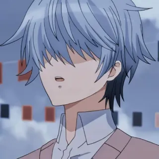 📌 Anime, Manga, Junge, Charakter, blaue Haare telegram sticker