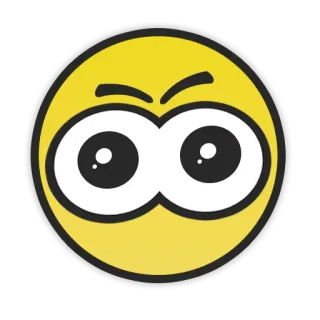 😕 emoji, angry, eyes, cartoon, expression telegram sticker