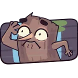 🏃♂️ Cartoon, Verwirrt, Baum, Figur, Lustig, Sticker telegram sticker