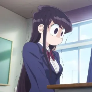 🦋 Komi Shouko Komi Can't Communicate Anime, Komi Can't Communicate, Komi Shouko, Tímida, Fofa, Garota Anime, Mangá, Uniforme Escolar telegram sticker