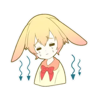 😰 Anime, Triste, Llorando, Personaje, Lindo, Kawaii, Lágrimas whatsapp sticker