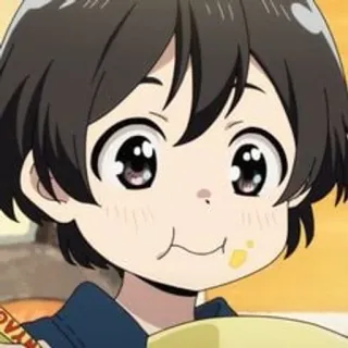 🍛 애니메이션, 소년, 귀여운, 행복한, 먹는, 음식 telegram sticker