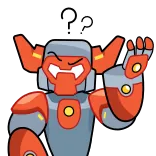 🤨 ?? robot, confus, points d'interrogation, dessin animé, cyborg, androïde telegram sticker