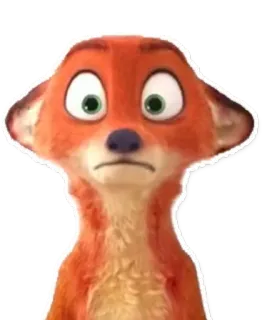 😳 Nick Wilde Zootopia nick wilde, zootopia, desenho animado, raposa, disney telegram sticker