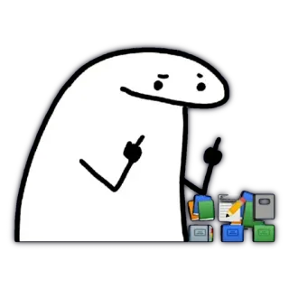 🖕 stick figure, middle finger, offensive, gesture telegram sticker