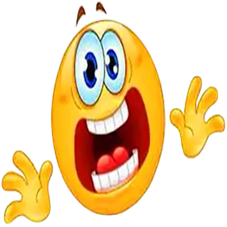 😱 Emoji, Effrayé, Choqué, Visage, Dessin animé whatsapp sticker