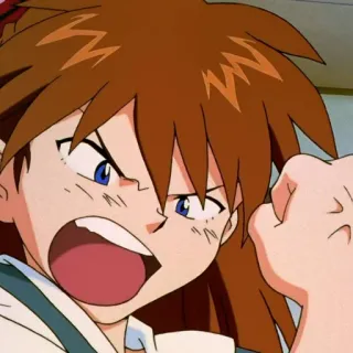 🤬 Asuka Langley Soryu Neon Genesis Evangelion anime, evangelion, asukalangley telegram sticker