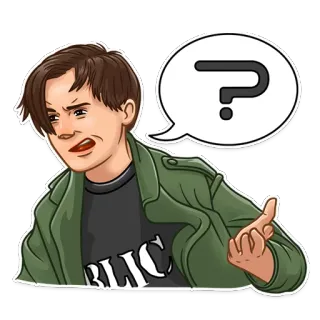 🤷‍♂ Person, Frage, Cartoon, Sticker, Denken, Mann telegram sticker