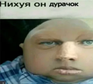 🤯 Нихуя он дурачок Meme, Ritratto, Divertente, Faccia, Calvo telegram sticker