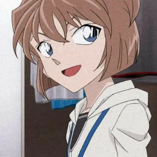 😃 Sonoko Suzuki Detective Conan Anime, Kreskówka, Dziewczyna, Uśmiechnięta, Fanart, Manga, Detektyw Conan, Sonoko Suzuki telegram sticker