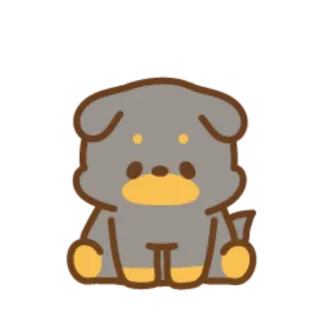😔 หมา, ลูกหมา, สัตว์, น่ารัก, สัตว์เลี้ยง, การ์ตูน telegram sticker