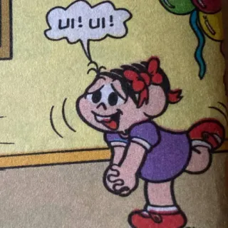 🥰 UI! UI! kartun, gadis, pita, karakter, gelembung ucapan telegram sticker