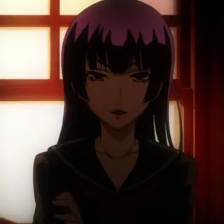 🕷 animé, fille, brune, sérieuse whatsapp sticker