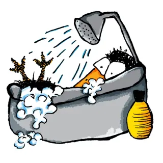 🛁 Penguin Pingu pingu, penguin, bathtub, shower, bath, cartoon, bathing telegram sticker