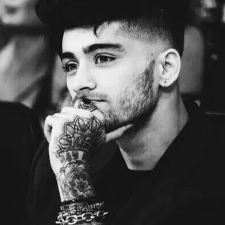 ✖️ Zayn Malik 泽恩·马利克, 歌手, 单向乐队, 纹身, 名人, 男性, 肖像 telegram sticker