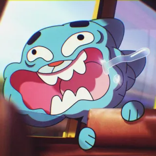 😜 Gumball Watterson The Amazing World of Gumball Cartoon, Katze, Lustig, Albern whatsapp sticker