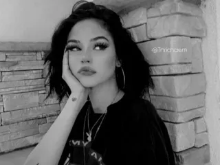 🗞 @Trnichawn portrait, girl, woman, makeup, monochrome telegram sticker