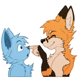 👉 rubah, furry, antropomorfik, hewan, imut, kartun, ilustrasi telegram sticker