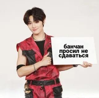 😊 банчан просил не сдаваться K-pop, Idol, Coreano, Uomo, Segno, Ispirazione telegram sticker