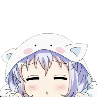 😴 Аниме, Милый, Стикер, Мультфильм, Каваий telegram sticker