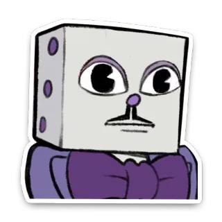 👀 King Dice Cuphead Cartone animato, Dadi, Casinò, Cattivo, Cuphead telegram sticker