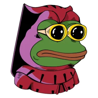 😎 Pepe the Frog Pepe, grenouille, mème Internet, dessin animé, personnage whatsapp sticker