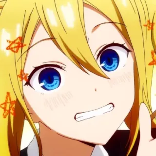 💈 anime, girl, cute, blonde, character, cartoon, cheerful telegram sticker