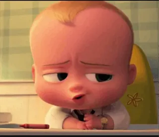 😏 The Boss Baby Hoạt hình, Em bé, Cà vạt, Sếp, Phim whatsapp sticker