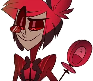 🤨 Alastor Hazbin Hotel аластор, hazbin hotel, радио демон, мультфильм, персонаж telegram sticker