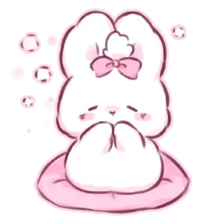 🤧 토끼, 귀여운, 동물, 카와이, 스티커 telegram sticker