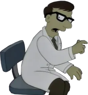 😯 Professor Frink The Simpsons мультфильм, Симпсоны, ученый, профессор Фринк, анимация, персонаж telegram sticker