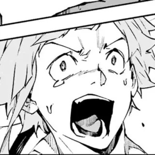 😧 anime, manga, expression, shocked, surprise, fear telegram sticker