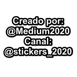 👤 Creado por: @Medium2020
Canal: @stickers_2020 pegatinas, redes sociales, creador, canal telegram sticker