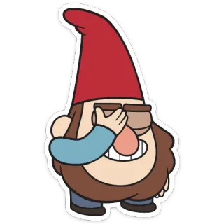 🤦‍♂️ Jeff Gravity Falls dibujos animados, gnomo, Gravity Falls, Jeff, animado, pegatina whatsapp sticker
