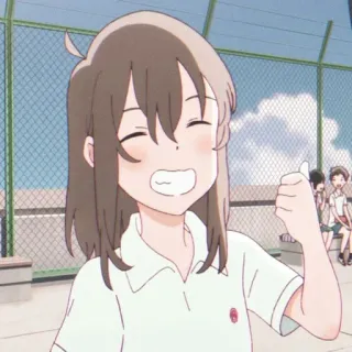 🎭 Anime, Garota, Joinha, Alegre, Feliz, Positivo telegram sticker