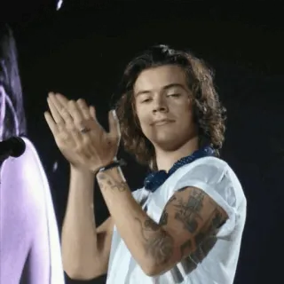 💞 Harry Styles คนดัง, นักร้อง, นักดนตรี, ป๊อปสตาร์, ผู้ชาย, ปรบมือ telegram sticker