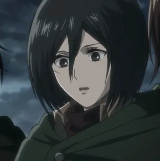 ❤️ Mikasa Ackerman Attack on Titan มิคาสะ, ผ่าพิภพไททัน, อนิเมะ, ตัวละคร whatsapp sticker