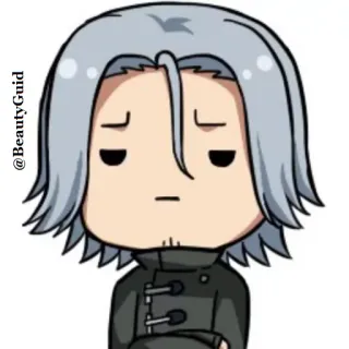 ☹ @BeautyGuid chibi, anime, cartoon, manga, sticker telegram sticker