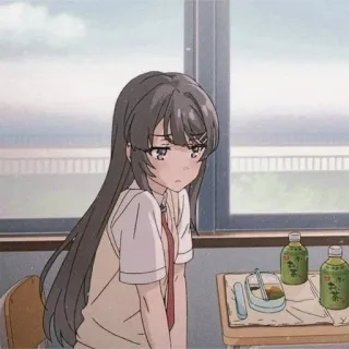 🐰 Mai Sakurajima Rascal Does Not Dream of Bunny Girl Senpai anime, girl, school uniform, sakurajima mai telegram sticker