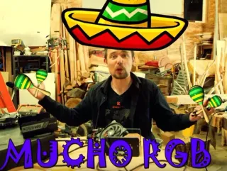 🇲🇽 MUCHO RGB 솜브레로, 마라카스, RGB, 무쵸, 파티, 축하 telegram sticker