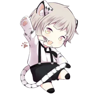 🖐 Chibi, Anime, Katze, Süß, Kawaii telegram sticker