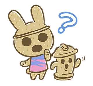 ❓ Coco Animal Crossing coco, animal crossing, videogame, personagem, fofo, ponto de interrogação whatsapp sticker