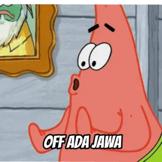 🤔 Patrick Star Spongebob Squarepants OFF ADA JAWA patrick star, spongebob schwammkopf, cartoon, lustig, meme telegram sticker