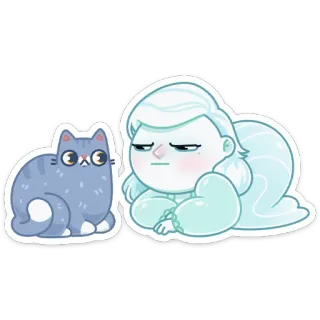 😻 кот, мультфильм, милый, животное, персонаж, иллюстрация telegram sticker