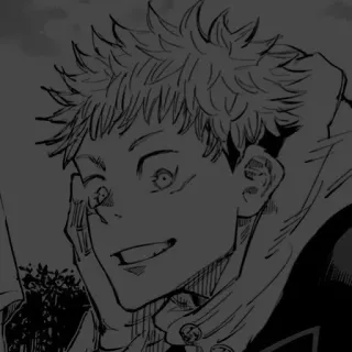 🗡️ Yuji Itadori Jujutsu Kaisen Аниме, Манга, Jujutsu Kaisen, Юдзи Итадори, Сёнен, Мультфильм telegram sticker