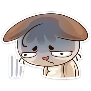 😰 Hi 만화, 애니메이션, 버섯, 인사, 친근한 telegram sticker