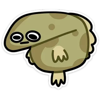 🥴 criatura, mancha, dibujo animado, personaje, pegatina telegram sticker